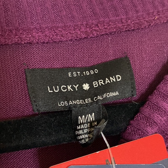 Women’s Lucky Brand Sweater Purple Medium NWT - Picture 5 of 6